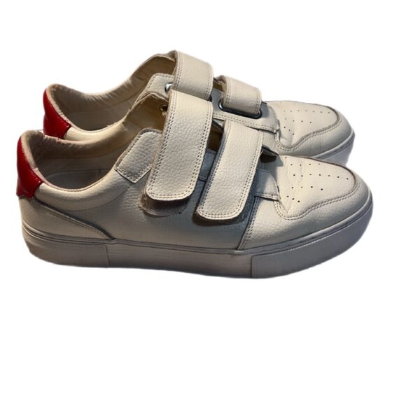 Ami Paris x GAP x GQ collab white red Velcro trendy stylish sneakers 11 - Picture 4 of 7